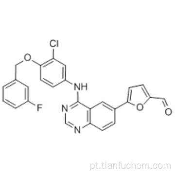 5- [4 - ((3-Cloro-4 - ((3-fluorobenzil) oxi) fenil) amino) quinazolin-6-il] -2-furaldeido CAS 231278-84-5